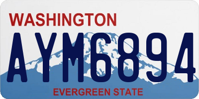 WA license plate AYM6894