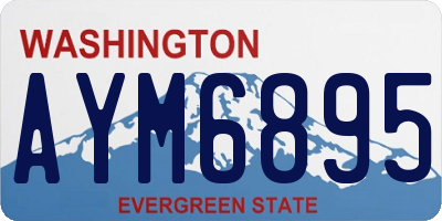WA license plate AYM6895