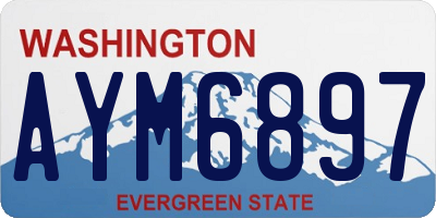 WA license plate AYM6897