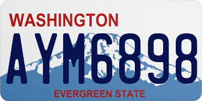 WA license plate AYM6898