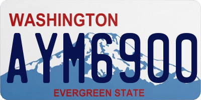WA license plate AYM6900