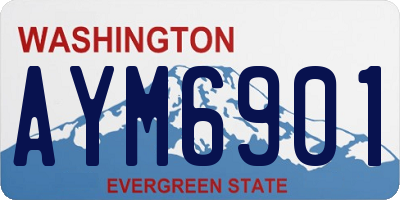 WA license plate AYM6901