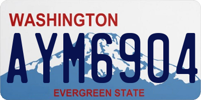 WA license plate AYM6904