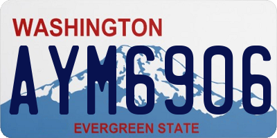 WA license plate AYM6906