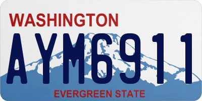 WA license plate AYM6911