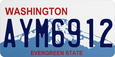 WA license plate AYM6912