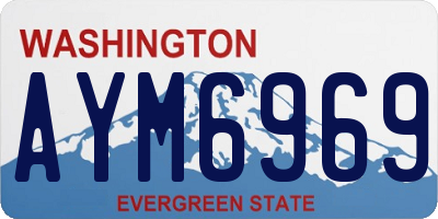 WA license plate AYM6969