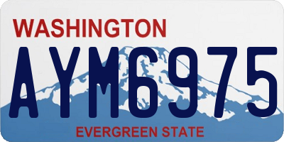 WA license plate AYM6975