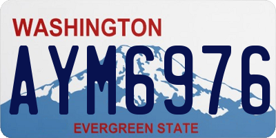 WA license plate AYM6976
