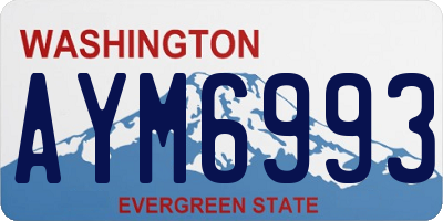 WA license plate AYM6993