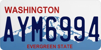WA license plate AYM6994