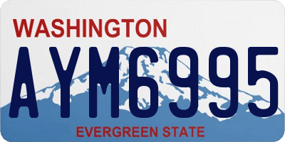 WA license plate AYM6995