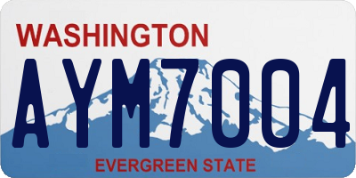 WA license plate AYM7004