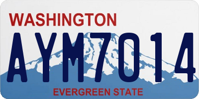 WA license plate AYM7014