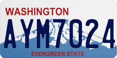 WA license plate AYM7024