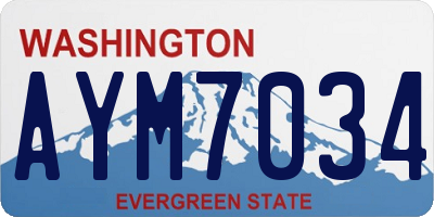 WA license plate AYM7034
