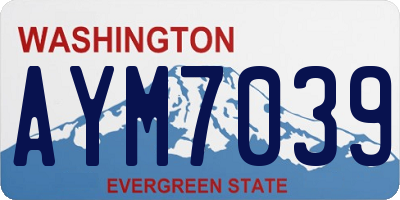 WA license plate AYM7039