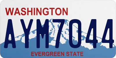 WA license plate AYM7044