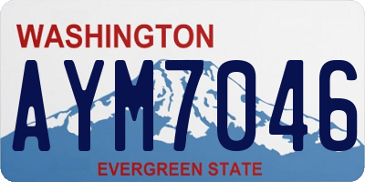 WA license plate AYM7046