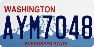 WA license plate AYM7048