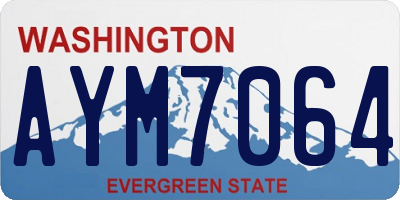WA license plate AYM7064