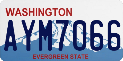 WA license plate AYM7066