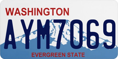 WA license plate AYM7069