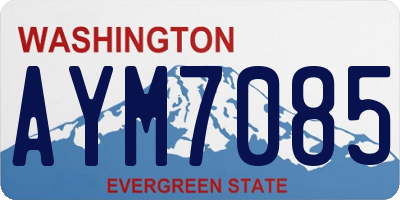 WA license plate AYM7085