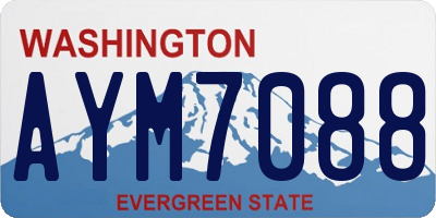 WA license plate AYM7088