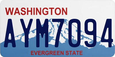 WA license plate AYM7094