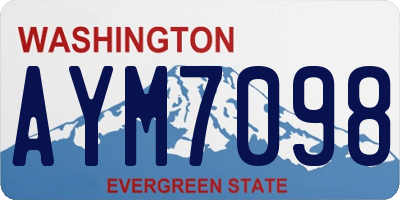 WA license plate AYM7098