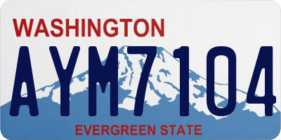 WA license plate AYM7104