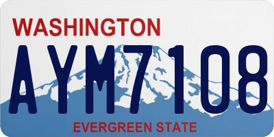 WA license plate AYM7108