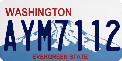 WA license plate AYM7112