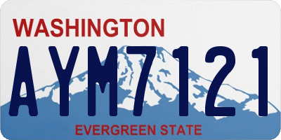 WA license plate AYM7121