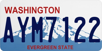 WA license plate AYM7122