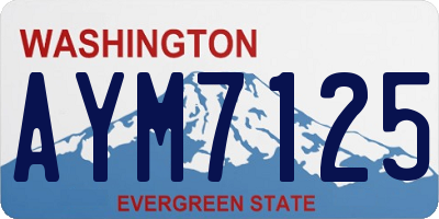 WA license plate AYM7125