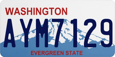 WA license plate AYM7129