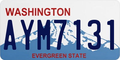 WA license plate AYM7131