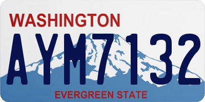 WA license plate AYM7132