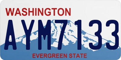 WA license plate AYM7133