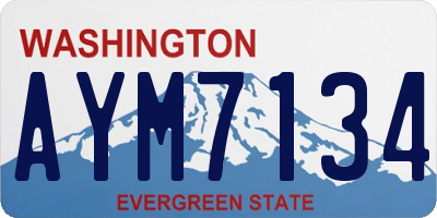 WA license plate AYM7134