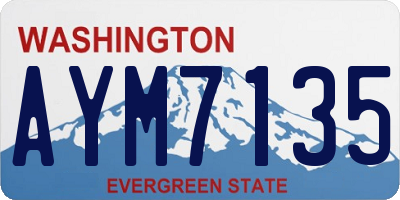 WA license plate AYM7135