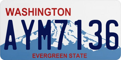 WA license plate AYM7136
