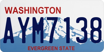 WA license plate AYM7138