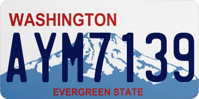 WA license plate AYM7139