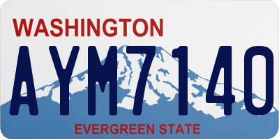 WA license plate AYM7140