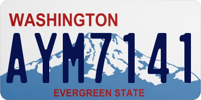 WA license plate AYM7141