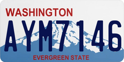 WA license plate AYM7146