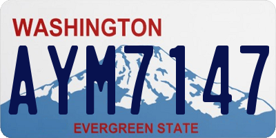 WA license plate AYM7147